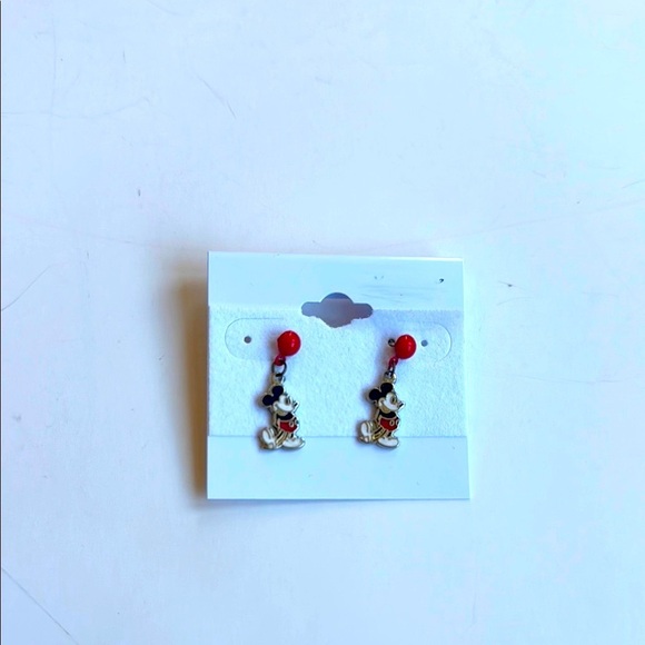 Vintage Disney Mickey Mouse Dangle Earrings with Red Accents - Picture 1 of 5
